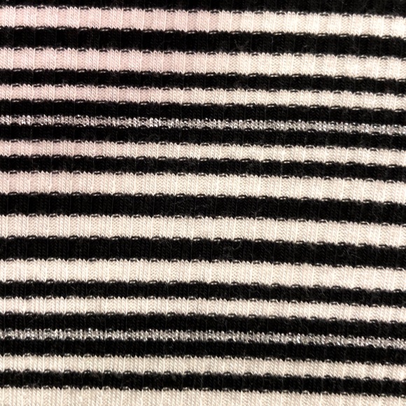 3/$25 - Retroluxe black/white striped turtleneck - Picture 3 of 7